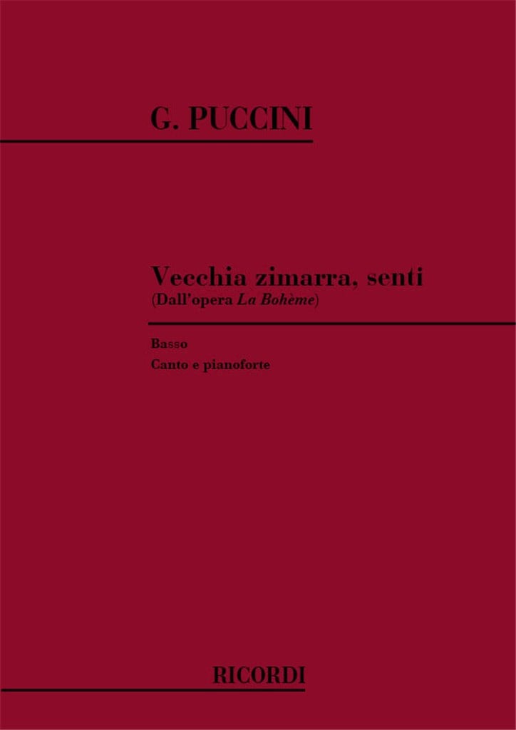La Boheme: Vecchia Zimarra, Senti